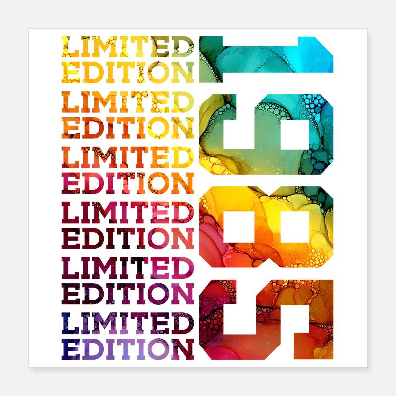 ÉDITION LIMITÉE 1985 41 ANS 41E ANNIVERSAIRE Poster 40 x 40 cm