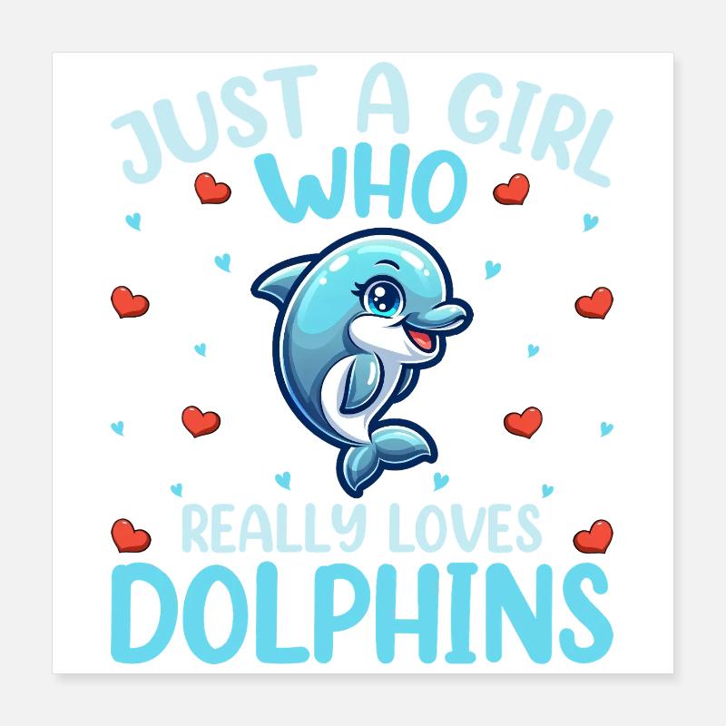 Delfin Poster 40x40 cm
