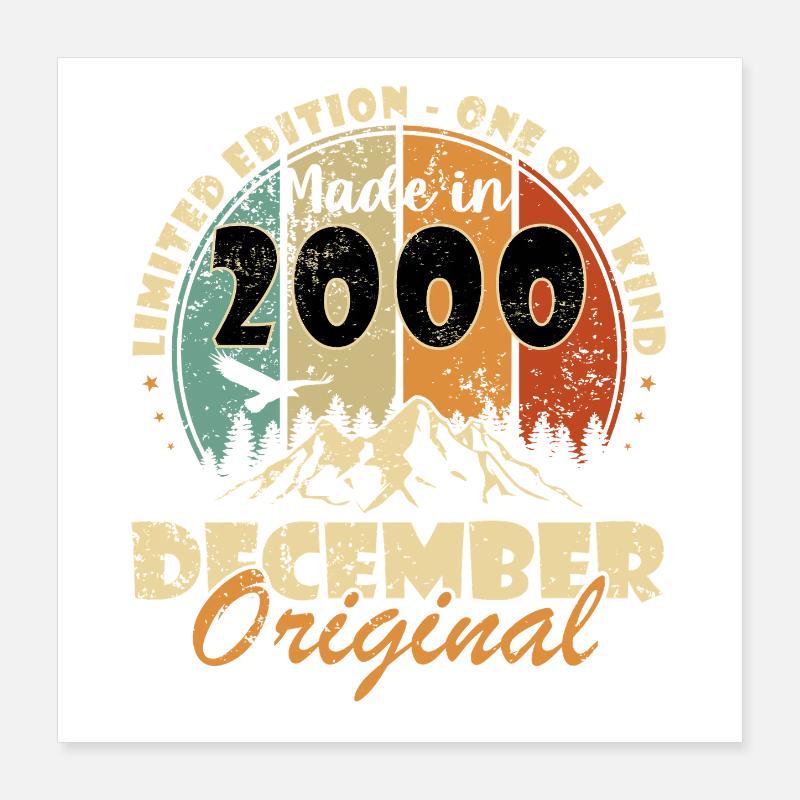 Dezember 2000 Jubiläum 2000 Dezember Poster 40x40 cm