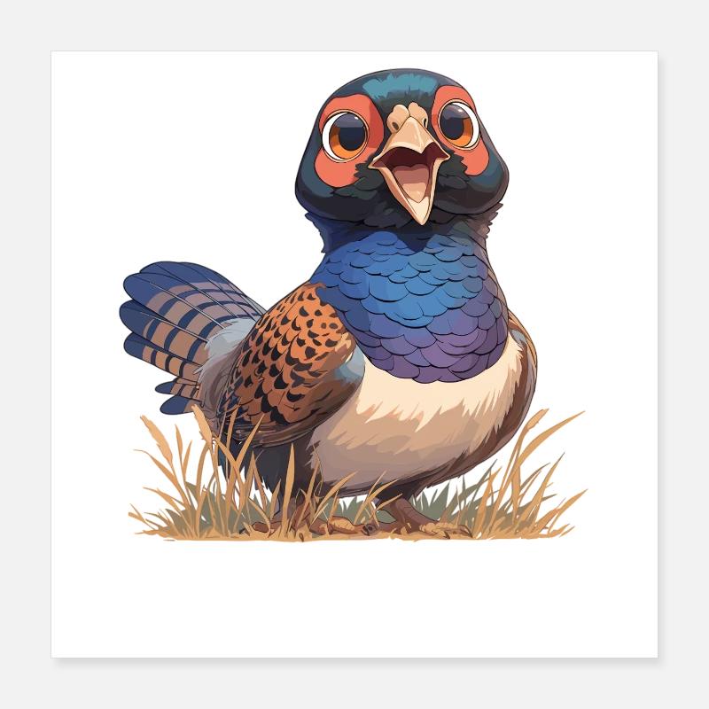Pheasants Pheasant Poster 16" x 16" (40x40 cm)