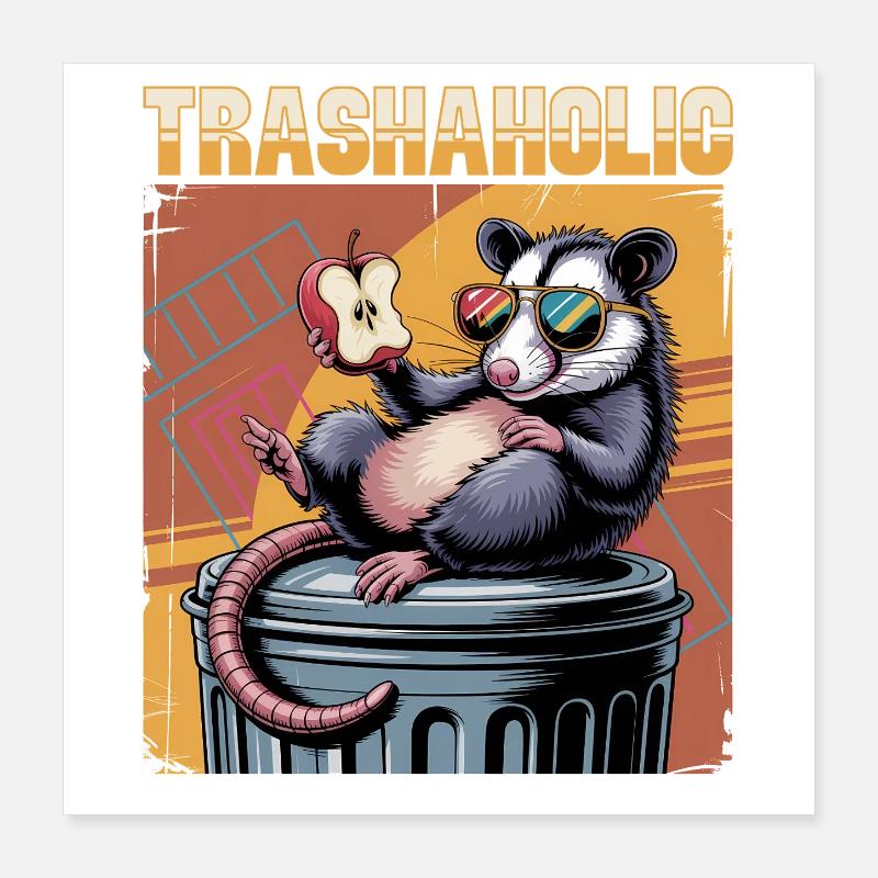 Drôle d’opossum Poster 40 x 40 cm