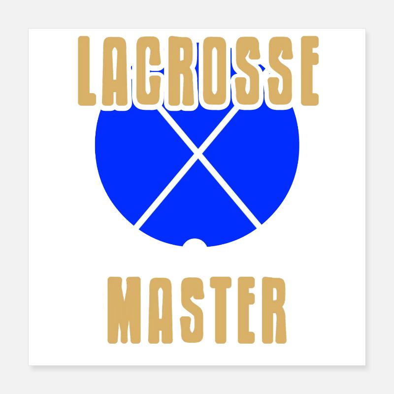 Lacrosse Master Crossed Sticks Pro Level Pride Poster 40x40 cm
