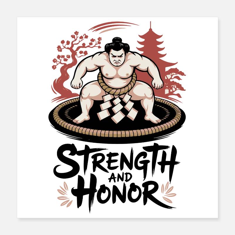 Sumo-Ring-Wächter Poster 40x40 cm