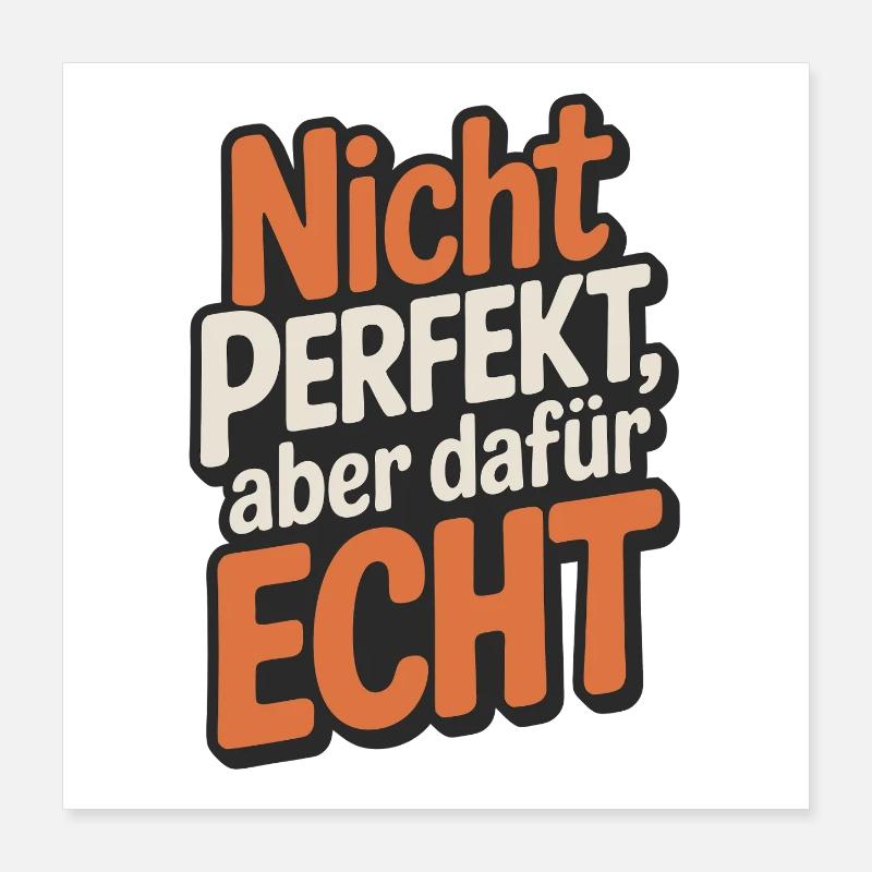 Des graphiques typographiques pas parfaits mais réels Poster 40 x 40 cm