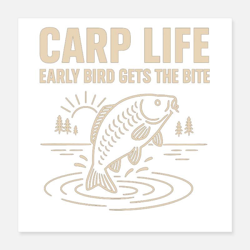 Carp Life Early Bird attrape plus Poster 40 x 40 cm