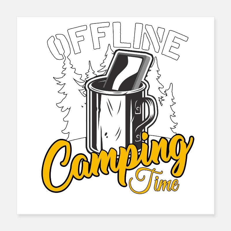 Camping Poster 40x40 cm