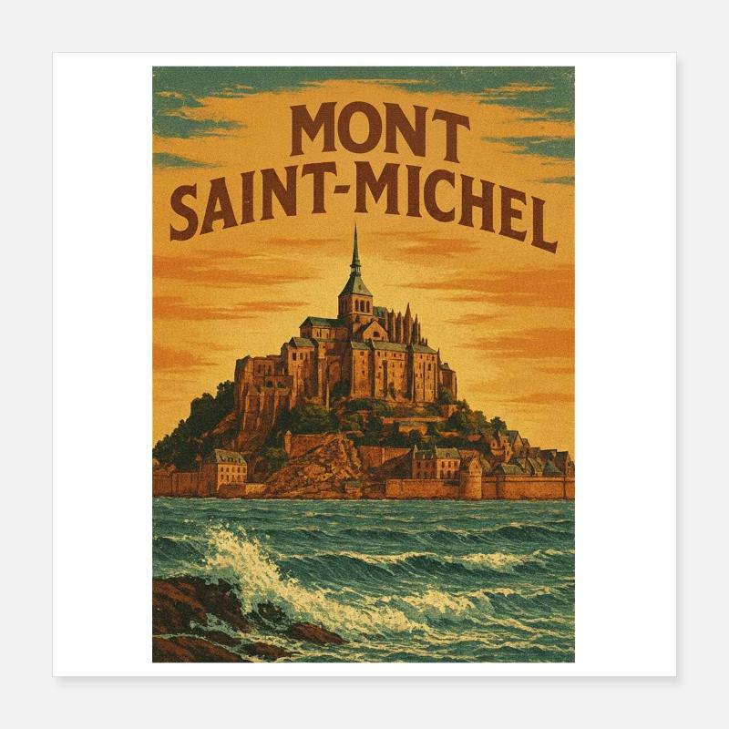 Mont Saint-Michel Poster 16" x 16" (40x40 cm)