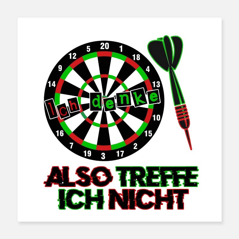 Fléchettes Fléchettes Dartspfeil Poster 40 x 40 cm