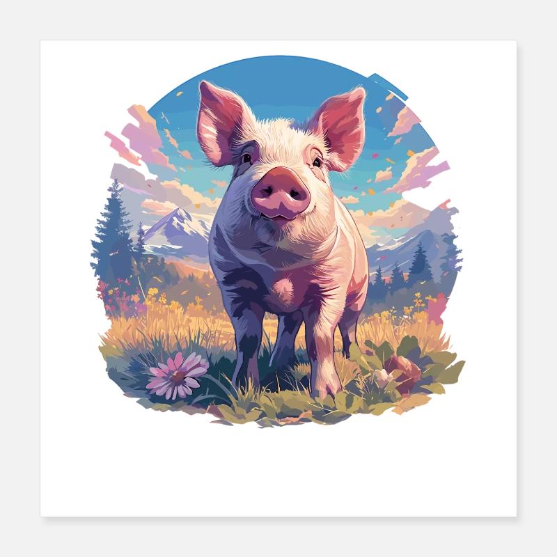 Cochon Cochon Poster 40 x 40 cm