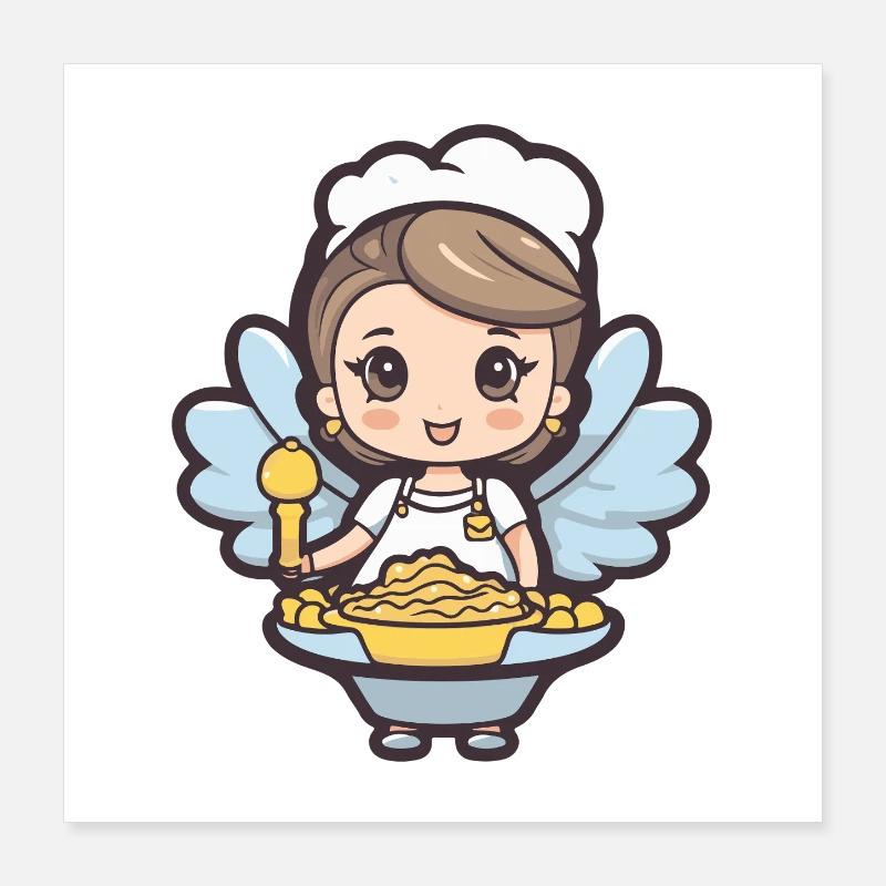 Fee Backen Backfee Kochen Poster 40x40 cm