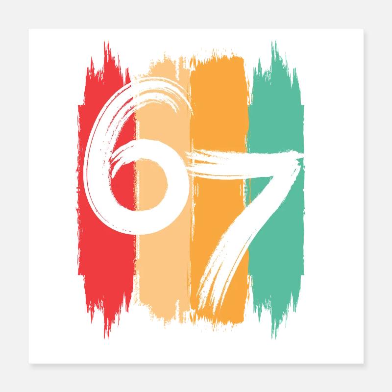 Six Seven Kids Meme 6 7 Poster 40 x 40 cm