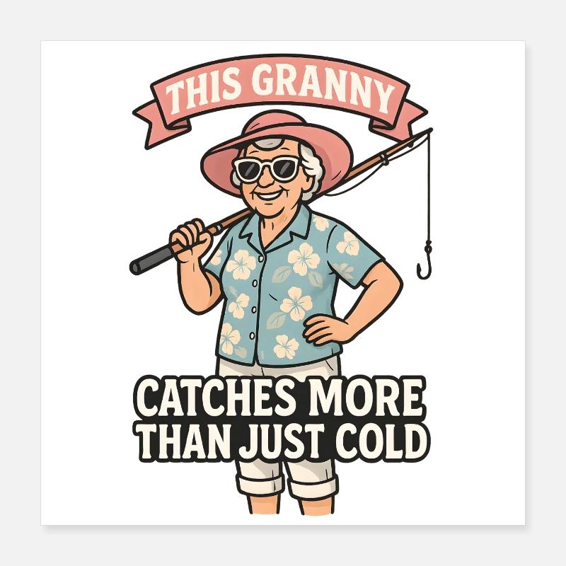 Cette mamie attrape plus qu’un simple rhume Poster 40 x 40 cm