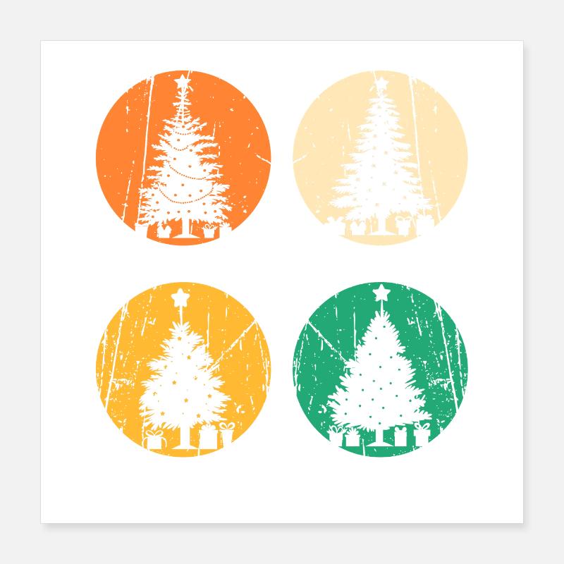 Père Noël Noël Poster 40 x 40 cm