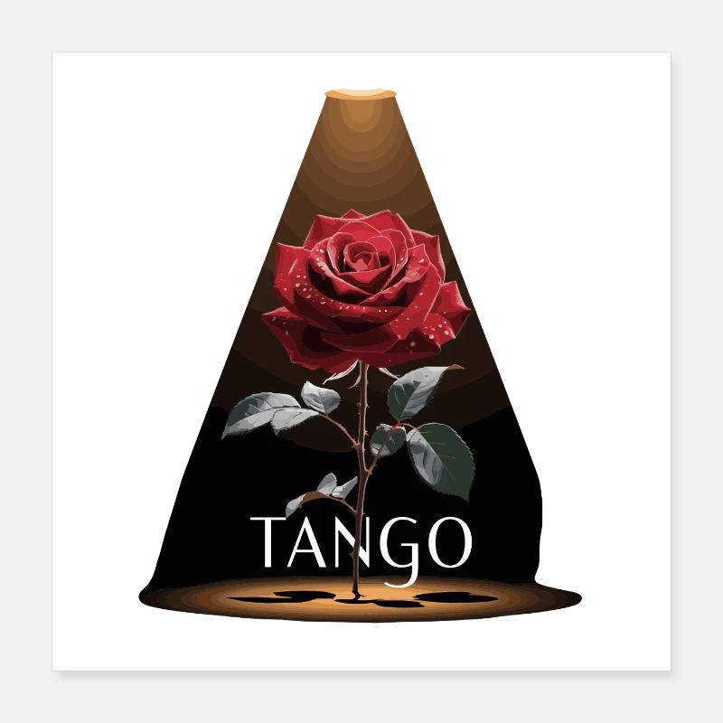 Experience Tango Rose in the spotlight Poster 16" x 16" (40x40 cm)