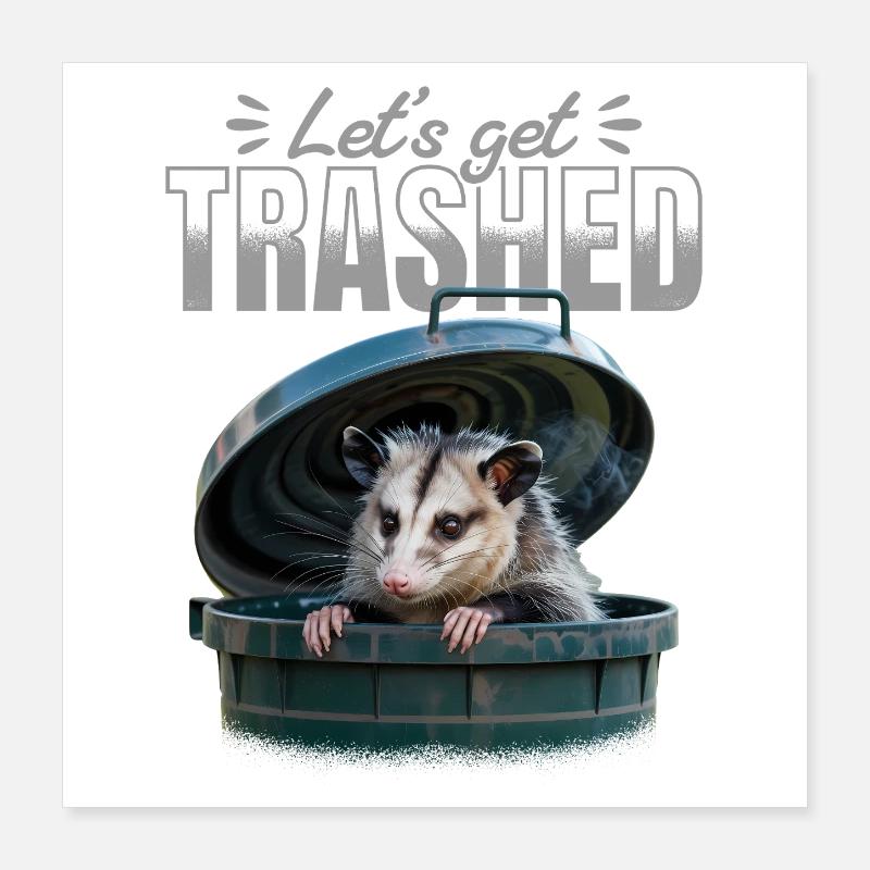 Funny Opossum Poster 16" x 16" (40x40 cm)