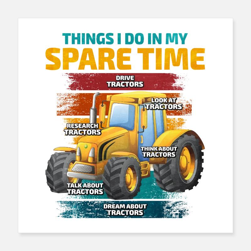 Traktor Poster 40x40 cm