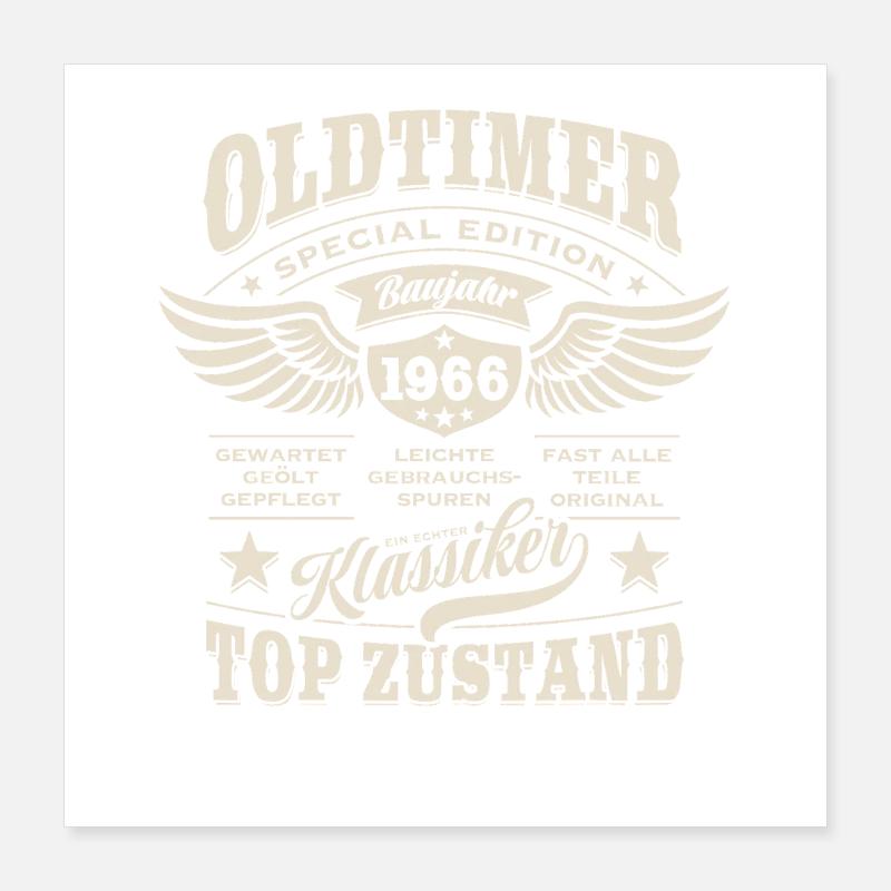 Oldtimer Modell 1966 | Geburtstag Geschenk Poster 40x40 cm
