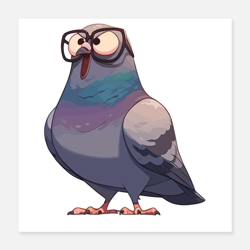 Pigeons Pigeon Poster 40 x 40 cm