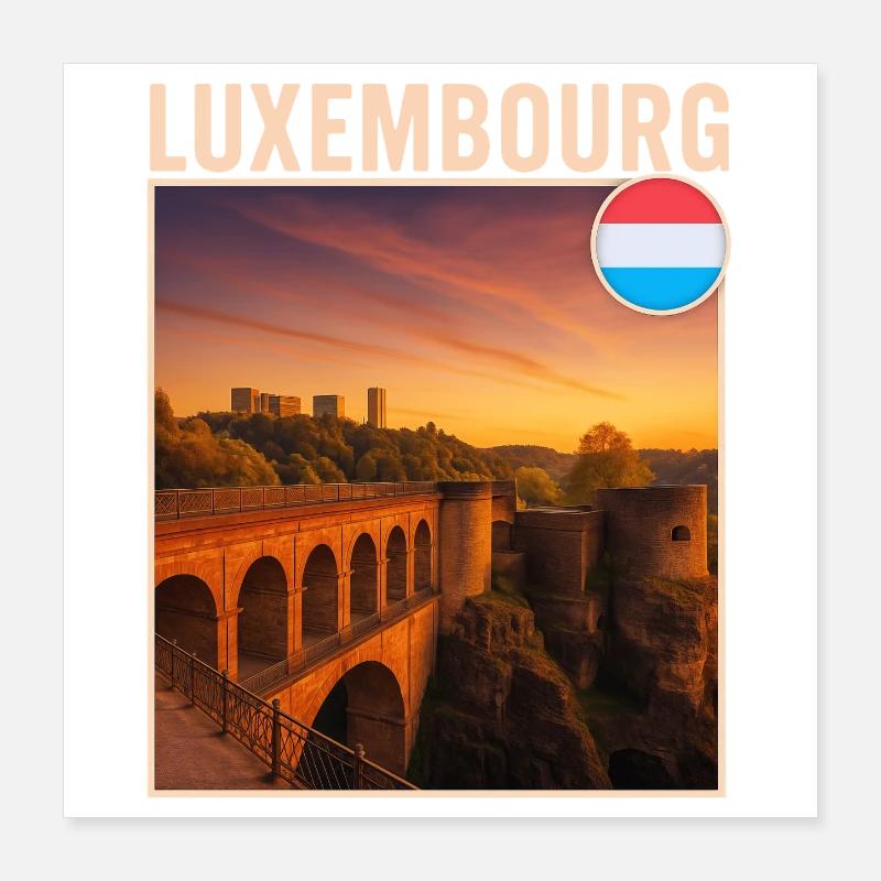 Luxembourg Poster 40 x 40 cm