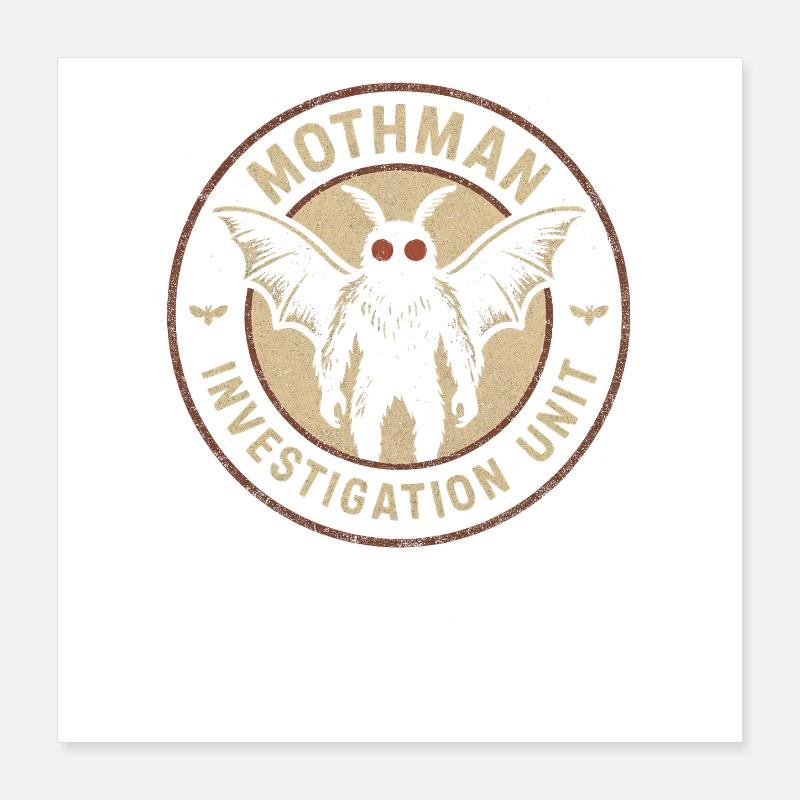 Mottenmann-Ermittlungseinheit Lustiger Kryptiden-M Poster 40x40 cm