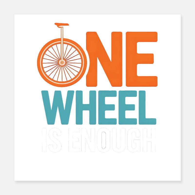 Monocycle Poster 40 x 40 cm