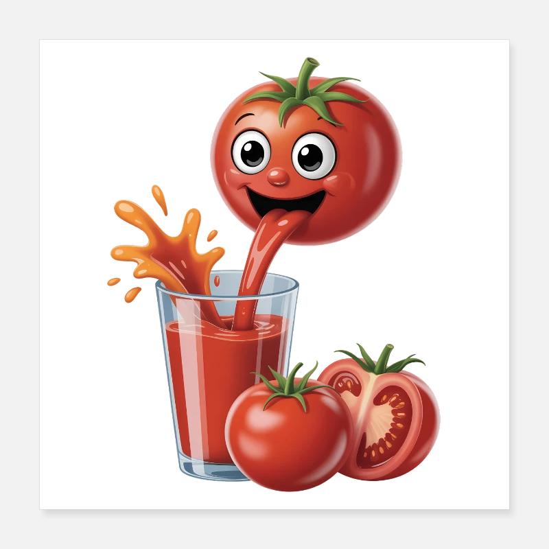 Jus de tomate Tomate Tomate Poster 40 x 40 cm