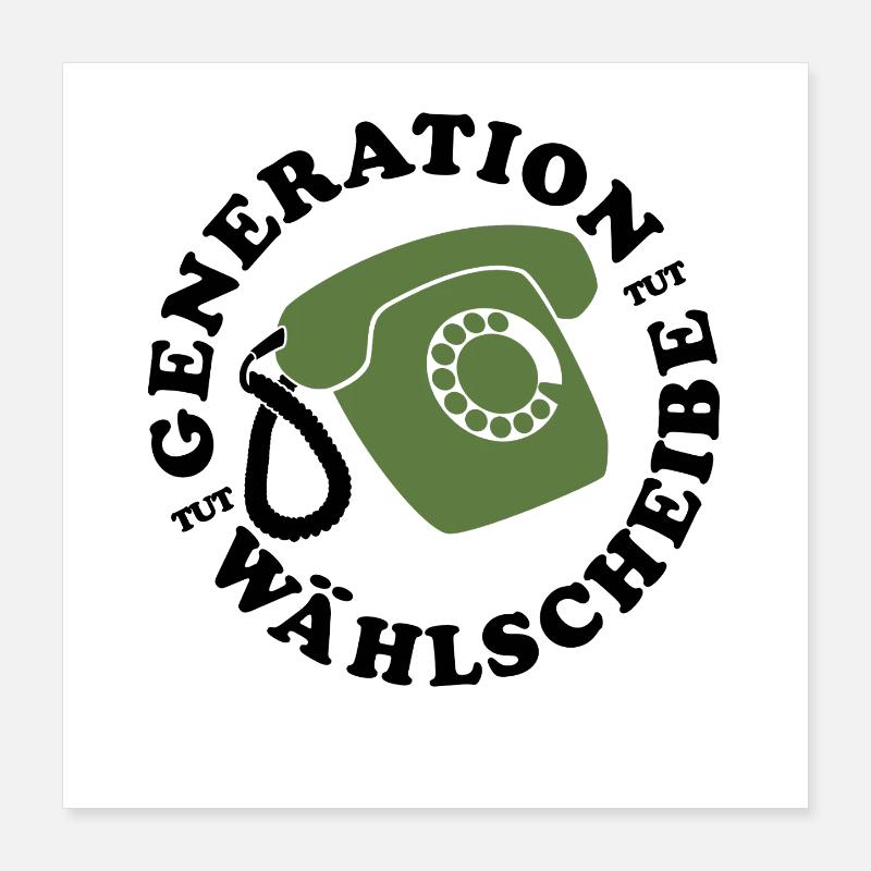Generation Landline Telephone Poster 16" x 16" (40x40 cm)