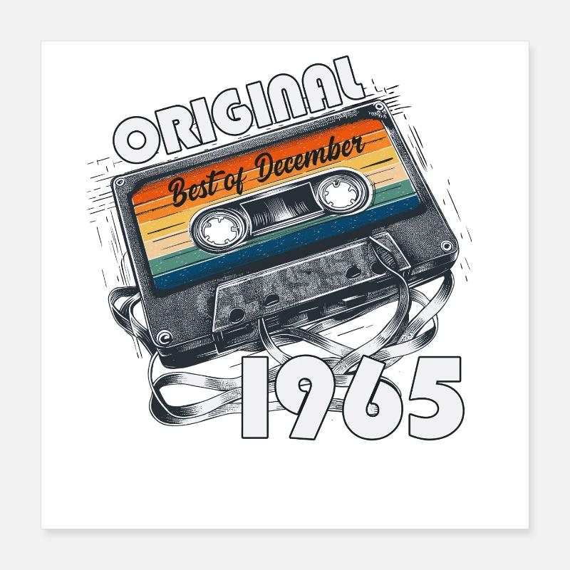 Cassette du 60e anniversaire Décembre 1965 Poster 40 x 40 cm