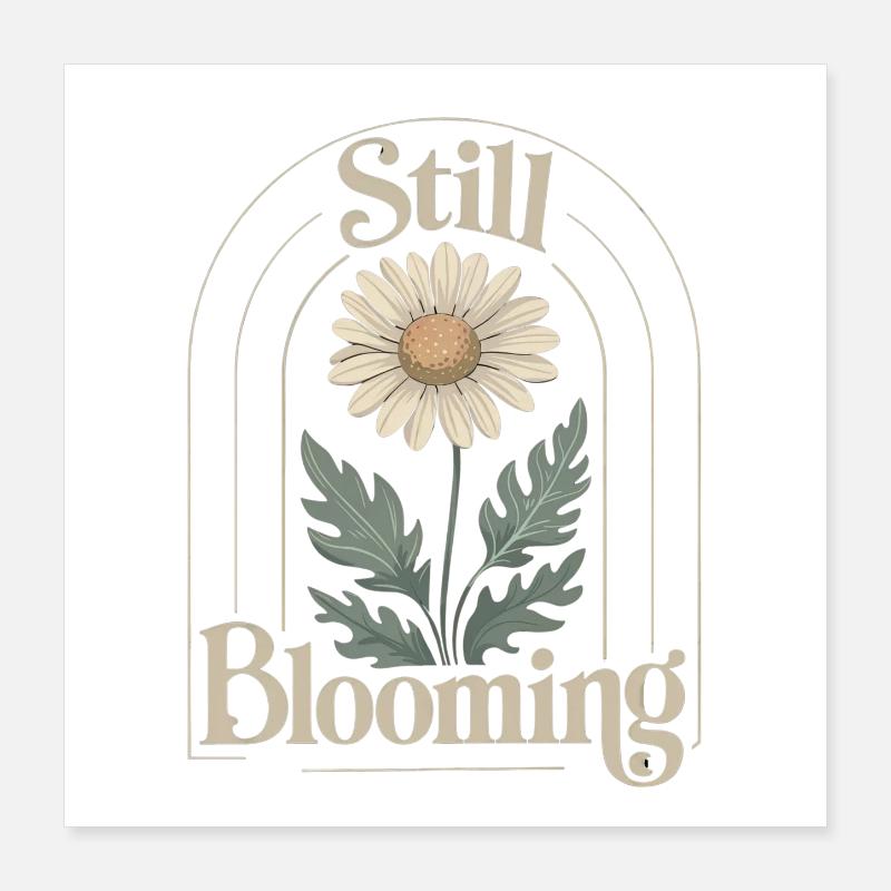 Sanfte Vintage-Margerite Poster 40x40 cm