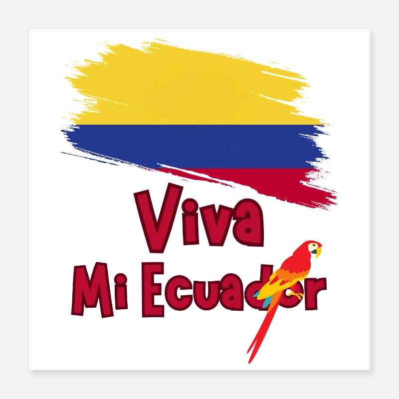 Lang lebe mein Ecuador-Papagei Poster 40x40 cm