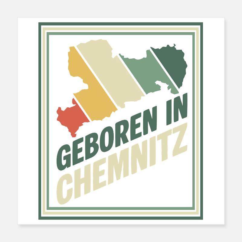 Né à Chemnitz Vintage Signet Poster 40 x 40 cm