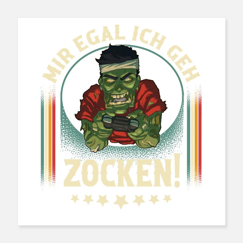 Zombie de jeu Poster 40 x 40 cm