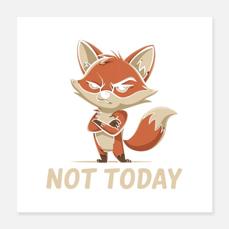 Humour de renard Poster 40 x 40 cm