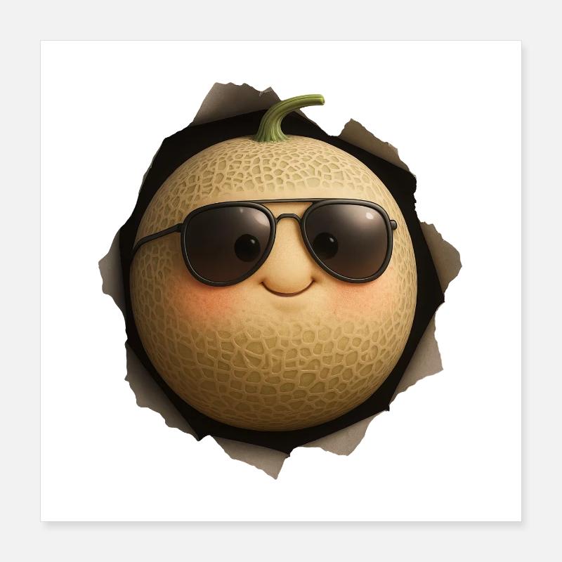 Melon cantaloup Poster 40 x 40 cm