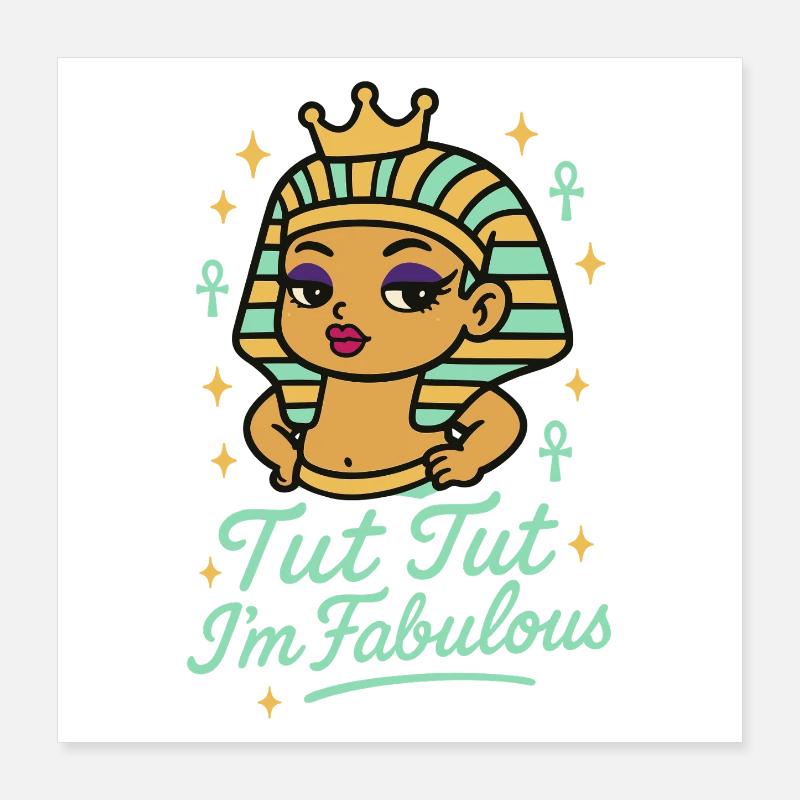 Pharaoh Archaeology in Ancient Egypt Poster 16" x 16" (40x40 cm)