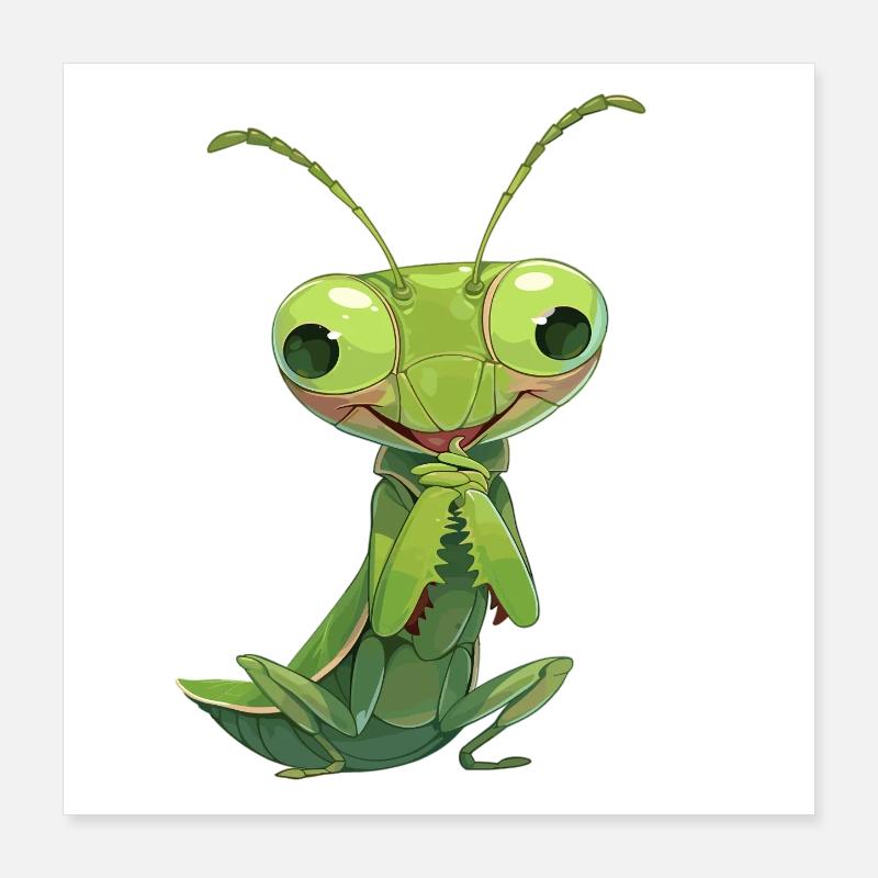 Gottesanbeterinnen Gottesanbeterin Poster 40x40 cm