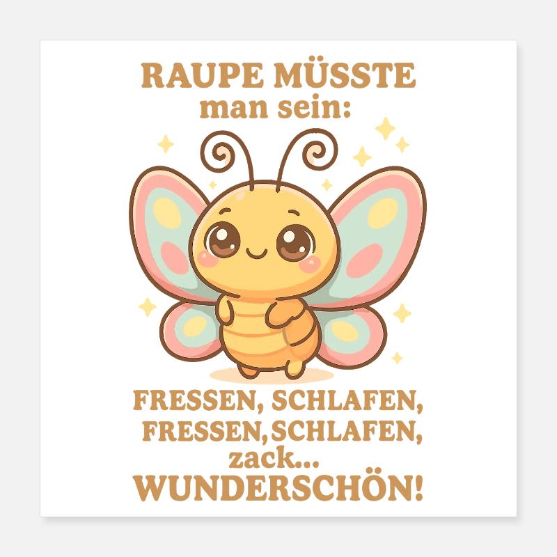 Diction de chenille – Zack Beautiful Poster 40 x 40 cm