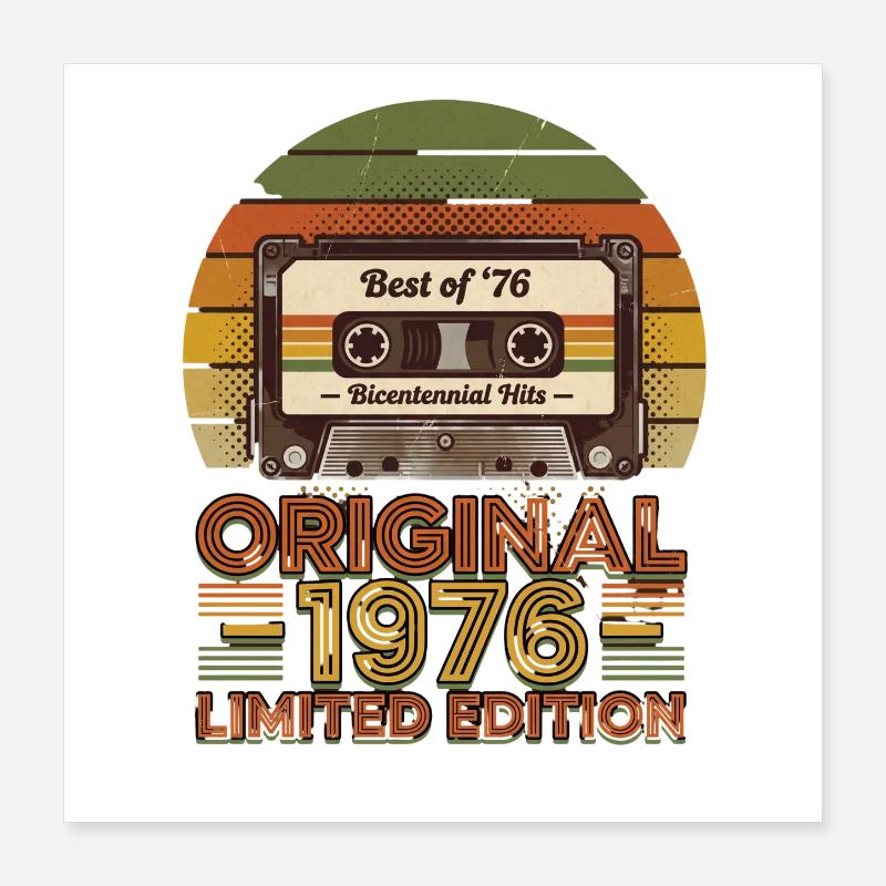 Édition Originale Édition Limitée 1976 Meilleur des 76 Poster 40 x 40 cm