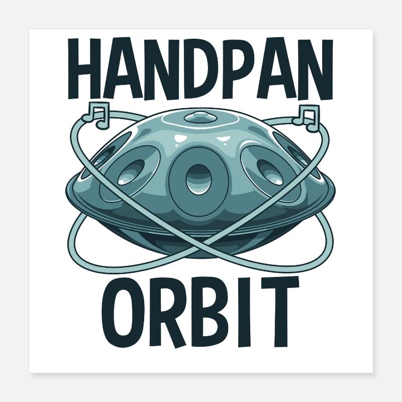Handpan Orbit Poster 40x40 cm