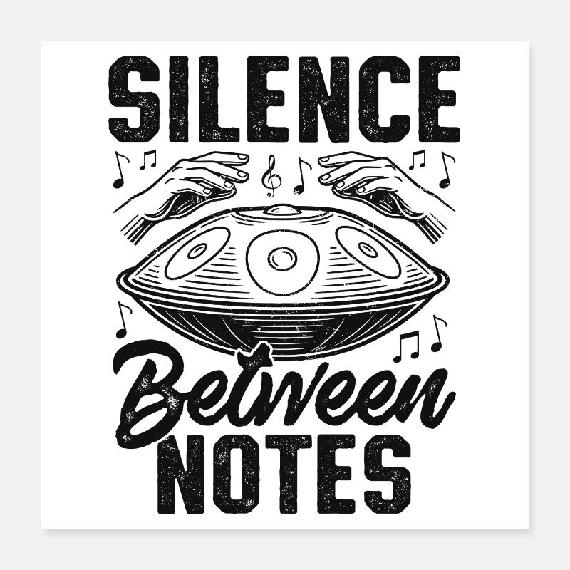 Silence entre les notes Poster 40 x 40 cm