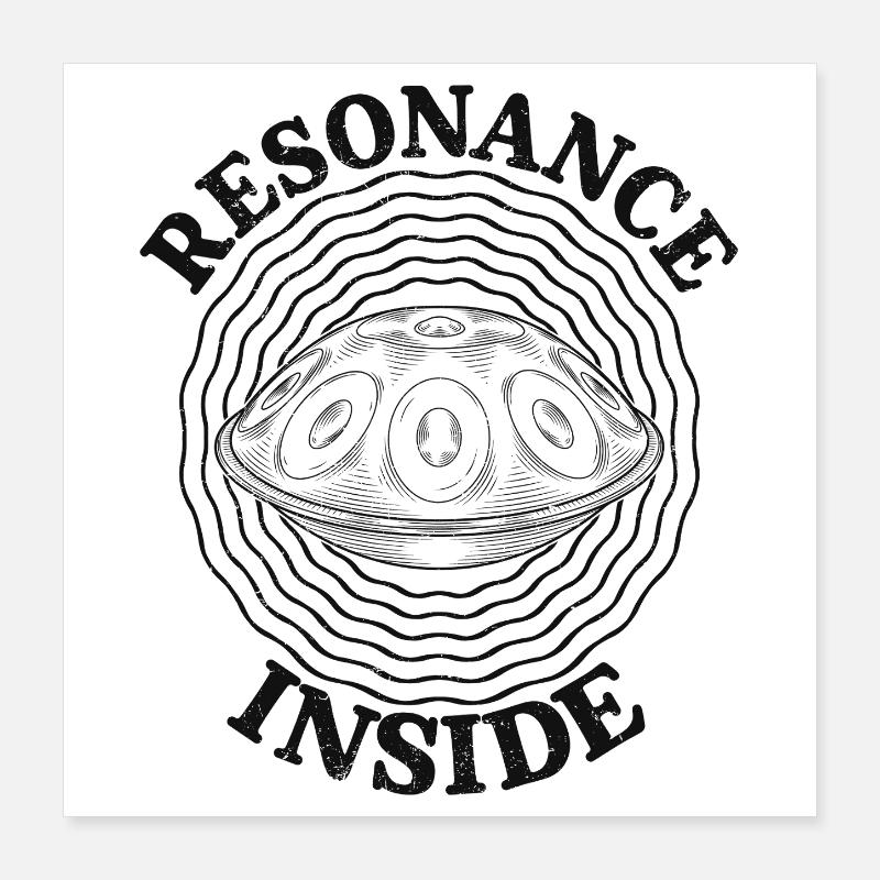 Résonance à l’intérieur du handpan Poster 40 x 40 cm