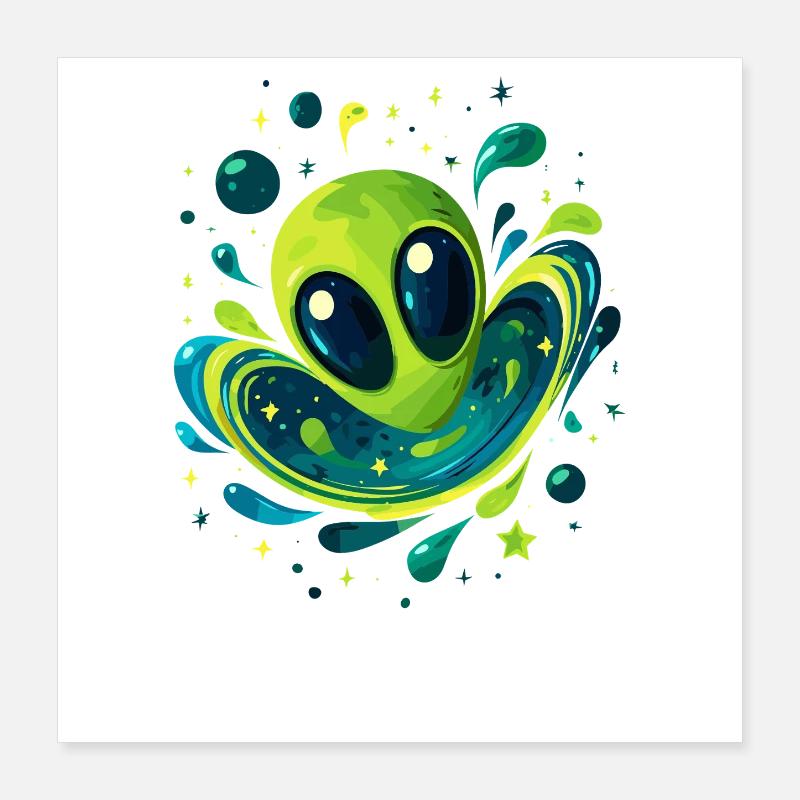 Vortex Alien Galactique Poster 40 x 40 cm