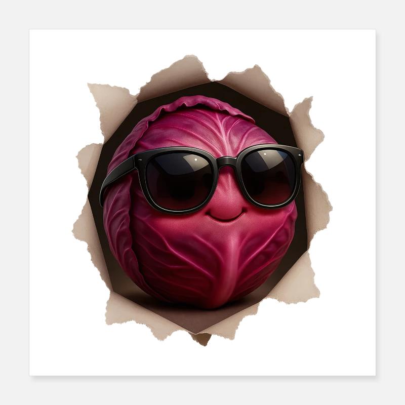 Rotkohl Poster 40x40 cm
