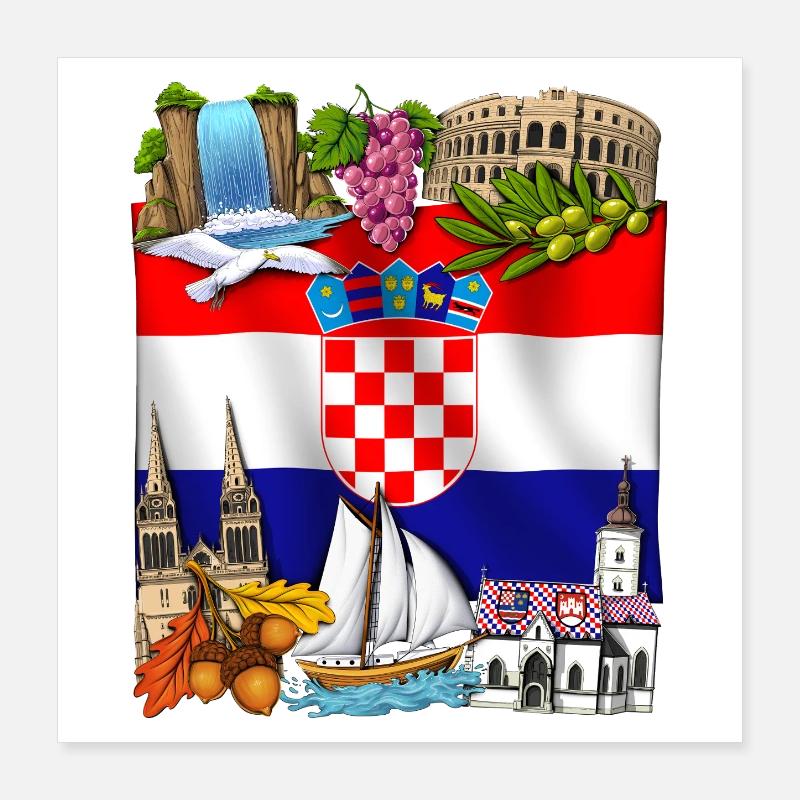 Croatia Poster 16" x 16" (40x40 cm)