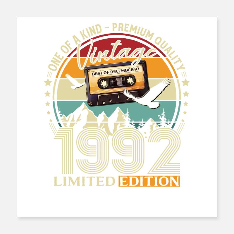 Cassette du 33e anniversaire décembre 1992 Poster 40 x 40 cm