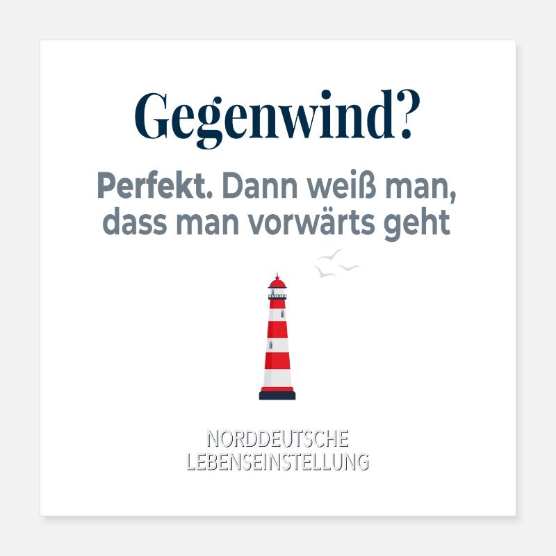 Headwind? Perfect – Let's move forward! Poster 16" x 16" (40x40 cm)