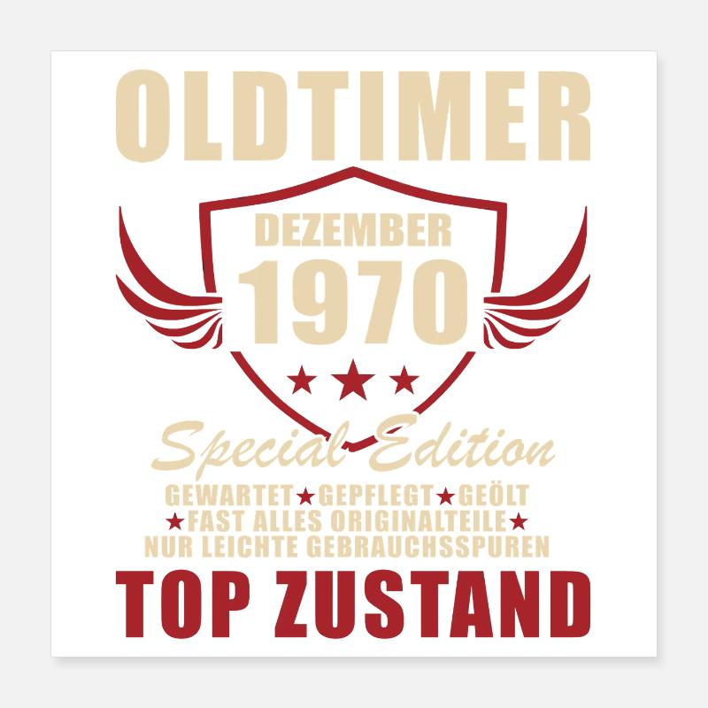 Oldtimer 1970 Special Edition Poster 16" x 16" (40x40 cm)