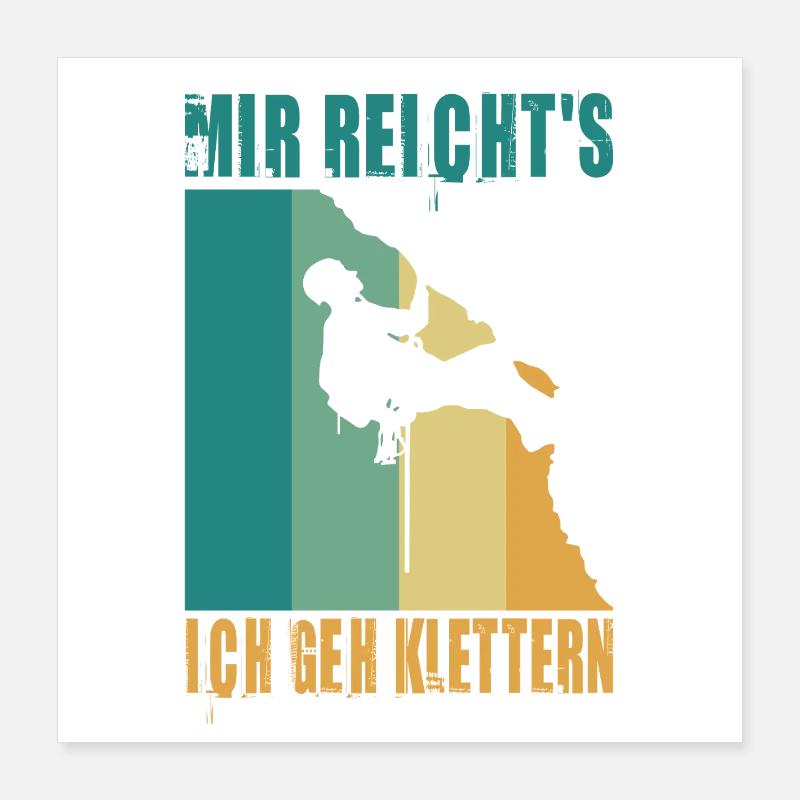 Bouldern Geschenke Klettern Kletterer Boulderer Poster 40x40 cm