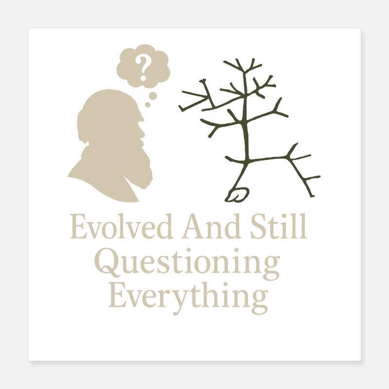 Charles Darwin Gift Natural Poster 16" x 16" (40x40 cm)