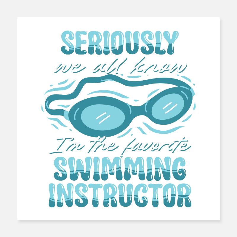 Swimming instructor Poster 16" x 16" (40x40 cm)